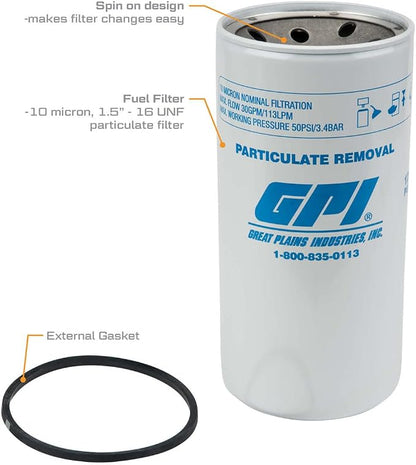 GPI P-30-10-1.5 Particulate Fuel Filter - Image 2