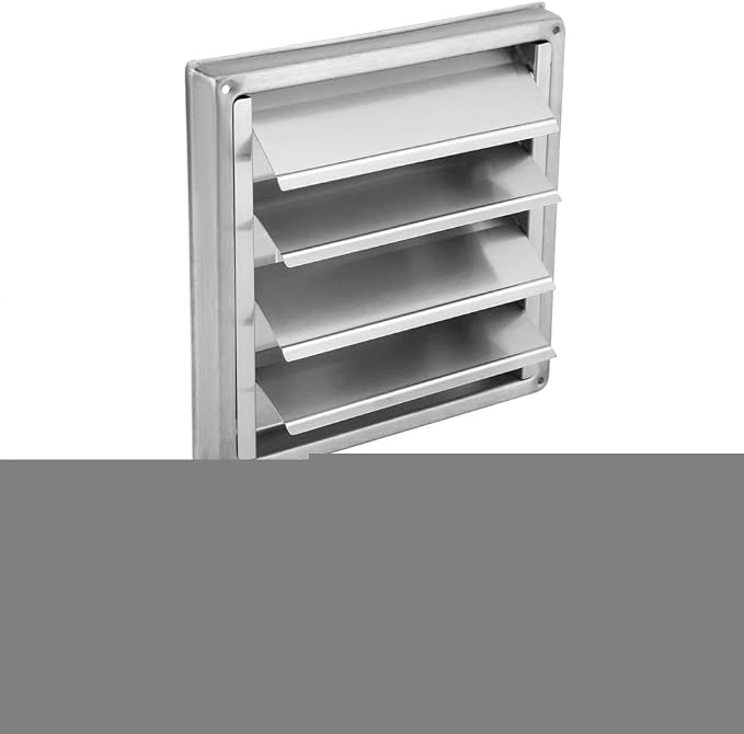 Extractor Fan Outlet, 100mm Stainless Steel Wall Air Vent Outdoor Filter Square - Image 5