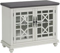 Martin Svensson Home Elegant Small Spaces TV Stand Blue with Coffee Walnut Top