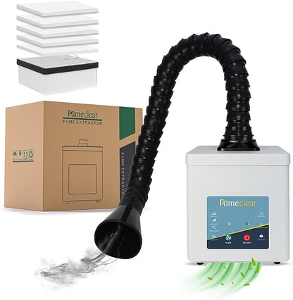 FumeClear FC2001A Solder Fume Extractor, 120 to 180m³/h Strong Suction by One-StopAirPurificationSolution