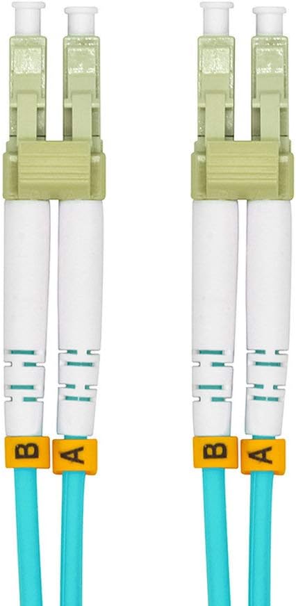 Jeirdus 30Meters 100ft LC to LC Duplex 50/125 10G OM3 Multi-Mode Fiber Optic Cable Jumper Optical Patch Cord LC-LC