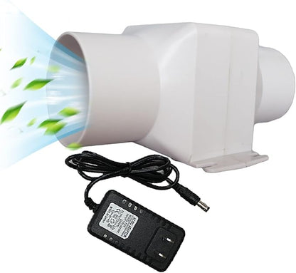 12V Inline Duct Fan Mini Attic Vent Booster 2.4“ 60Mm 58Cfm Variable Exhaust by Unknown