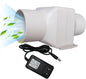 12V Inline Duct Fan Mini Attic Vent Booster 2.4“ 60Mm 58Cfm Variable Exhaust by Unknown