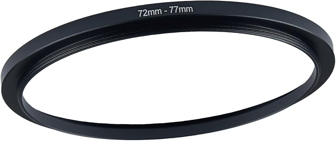 72mm to 77mm Step-up Adapter Rings Filter Adapter Black Metal Step Down Filter by Unknown
