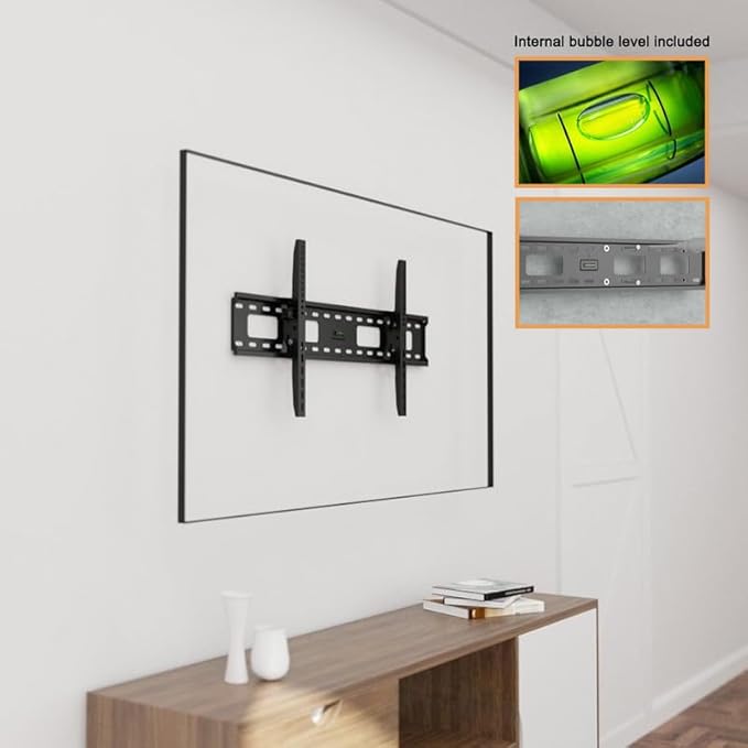 Ultra Slim Flat TV Wall Mount Bracket for TCL 55" Class 4-Series 4K UHD HDR LED Smart ROKU TV - 55S431-55S431 - Low 1.4" Profile Design, Heavy Duty Steel, Flush to Wall, Simple Install