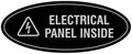 Signs ByLITA Oval Electrical Panel Inside Sign (Black/Silver) - Small