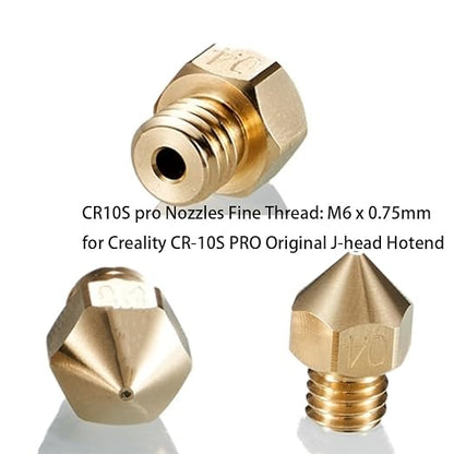 12Pcs CR-10S Pro Nozzles 0.4mm, M6 CR-10S Pro 3D Printer Nozzles, CR-10S Pro - Image 2