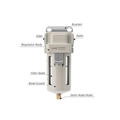 Industrial Air Dryer Filter 1/2”NPT, Air Compressor Water Separator, Air - Image 2
