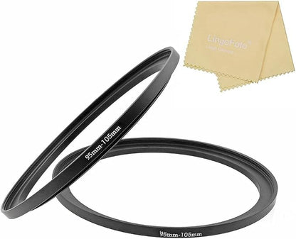 Metal Step Up Ring, 95mm to 105mm 95-105mm Step Rings 2 Pieces Step-Up Lens - Image 6