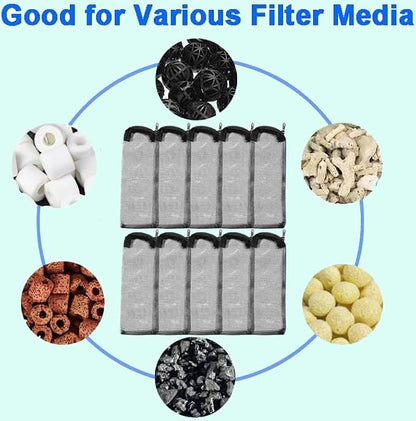 AQUANEAT 10pcs Aquarium Filter Media Bags, Fish Tank Coarse Mesh Bags - Image 4