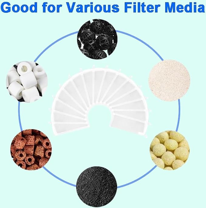 AQUANEAT Aquarium Filter Media Bags 15pcs Fish Tank Extra Fine 100 Micron Mesh - Image 5
