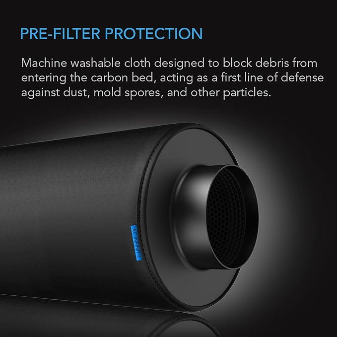 AC Infinity Pre-Filter Cloth 8”, Replacement Inline Filter Sleeve 2-Pack - Image 2