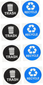 8pcs Garbage Can Stickers Waste Sorting Decals Recycling Bin Sticker Kitchen by VILLFUL