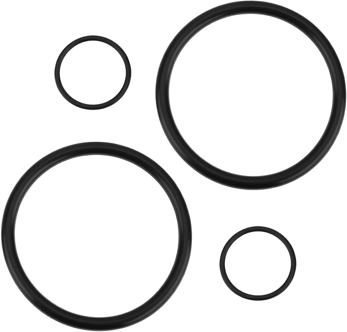 4X Black Oil Filter Seals 70x60x5mm 28x24x2mm Compatible by YINETTECH