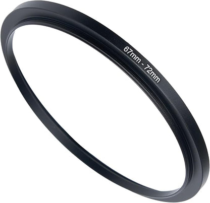 67mm to 72mm Step Up Ring Filter Adapter Black Metal Step up Adapter Rings by Unknown