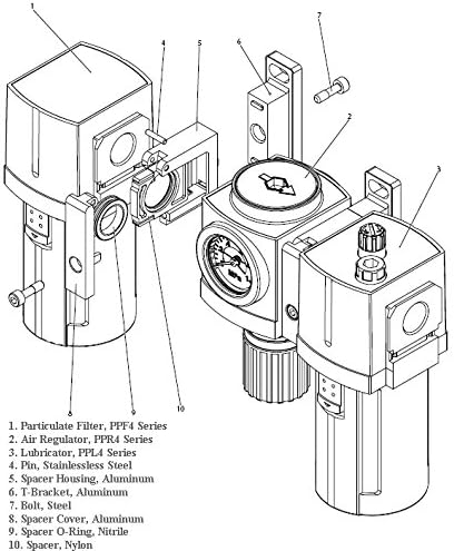 PneumaticPlus PPC4-N04G-Q1 Compressed Air Filter Regulator Lubricator Combo - Image 3