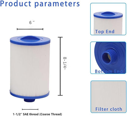 Replaces 6CH-940 Spa Filter, Unicel 6CH-940, Filbur 817-0050, Waterway Front - Image 2