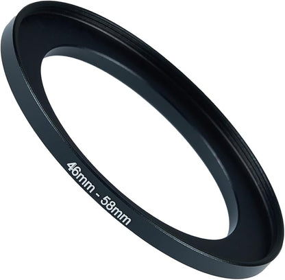 46mm to 58mm Step-up Adapter Rings Filter Adapter Black Metal Step Down Filter by Unknown