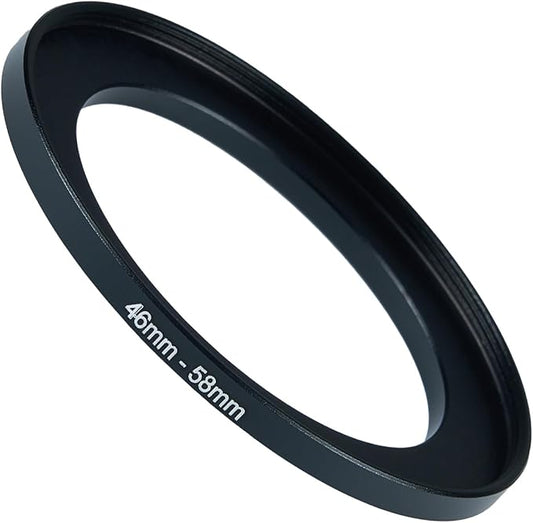 46mm to 58mm Step-up Adapter Rings Filter Adapter Black Metal Step Down Filter by Unknown