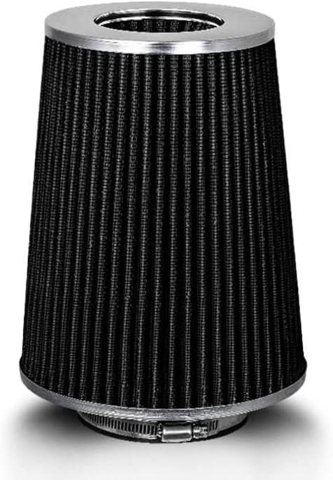 BLACK 4" 102 mm Inlet Truck Air Cone Replacement Performance Washable Clamp-On - Image 2