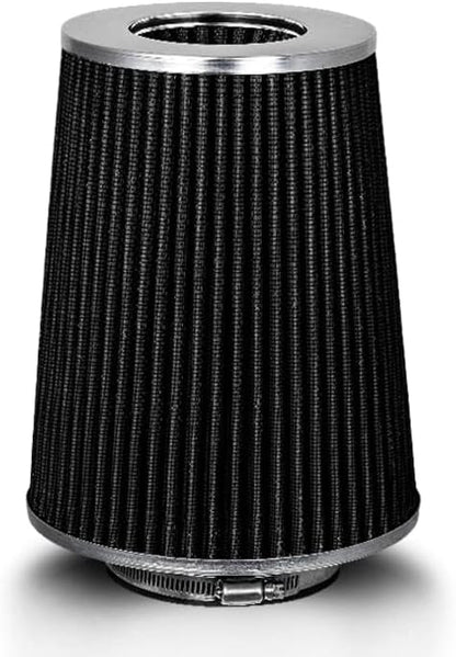 BLACK 4" 102 mm Inlet Truck Air Cone Replacement Performance Washable Clamp-On - Image 2