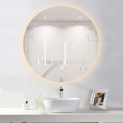 LED Illuminated Bathroom Mirror by Unknown