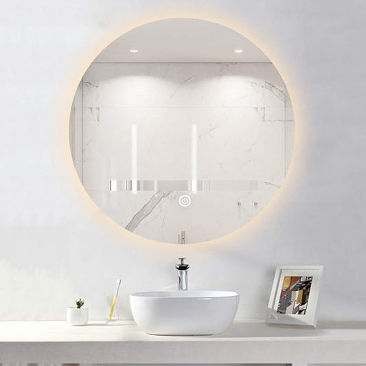 LED Illuminated Bathroom Mirror by Unknown