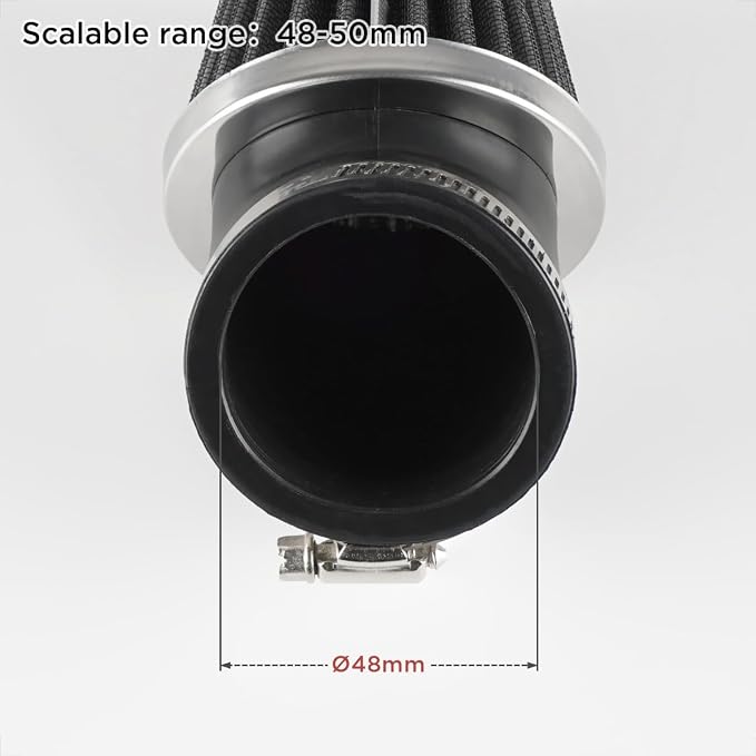 Evermotor Motorcycle Air Filter, 48mm 49mm 50mm Carb Filter - Image 5