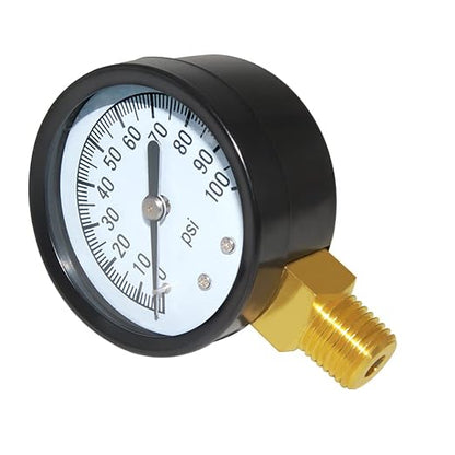 Joywayus Pressure Gauge 0 to 100 PSI Brass 1/4" Male NPT Thread Lower Mount - Image 4