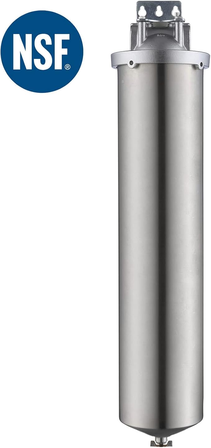 Amwater NSF/ANSI 42 Certi Stainless Steel Jumbo Size Filter Housing - Image 2