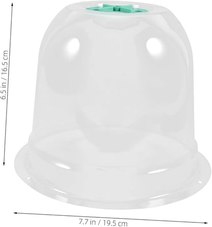2pcs Small Garden Cloche Clear Plastic Humidity Domes - Image 2