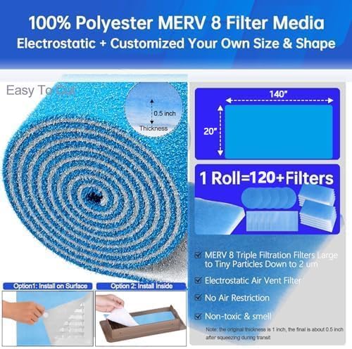 Air Vent Filters, MERV 8 Electrostatic Vent Filter - Image 2