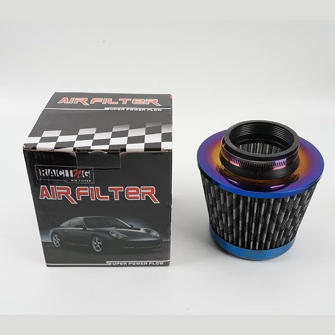 Cold Air Intake Filter, High Performance, Washable Filter, Clamp-On Replacement - Image 8
