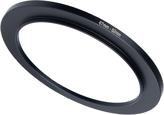 67mm to 82mm Step-up Adapter Rings Filter Adapter Black Metal Step Down Filter by Unknown