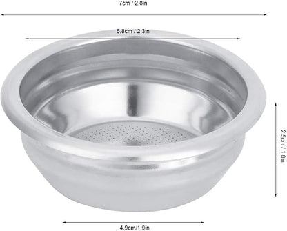 Coffee Filter Basket, 58mm Single Double Porous Filter Bowl Basket Semi - Image 3