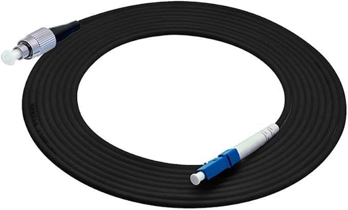 Jeirdus 100ft 100feet 30m LC to FC Outdoor Armored Simplex 9/125 SM Fiber Optic Cable Jumper Optical Patch Cord Singlemode 30Meters 100ft LC-FC