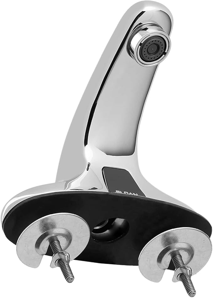 Sloan Optima EBF-650 Sensor Activated Touch-Free Faucet, Commercial Grade with Quick Connect Fittings - 0.5GPM Battery-Powered & Bluetooth Enabled Deck-Mounted Low Integrated Base Body, 3315025BT
