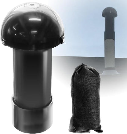 Vent Stack Pipe Filter with Mushroom Cap | Eliminates Outdoor Odors | Fits by Rolkely