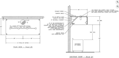 Commercial Kitchen Restaurant Duty Exhaust Hood, Wall Canopy Stainless Steel - Image 3