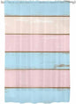 Sheer Curtains 63 Inch Length, Farmhouse Country Shabby Striped Privacy Voile by Unknown