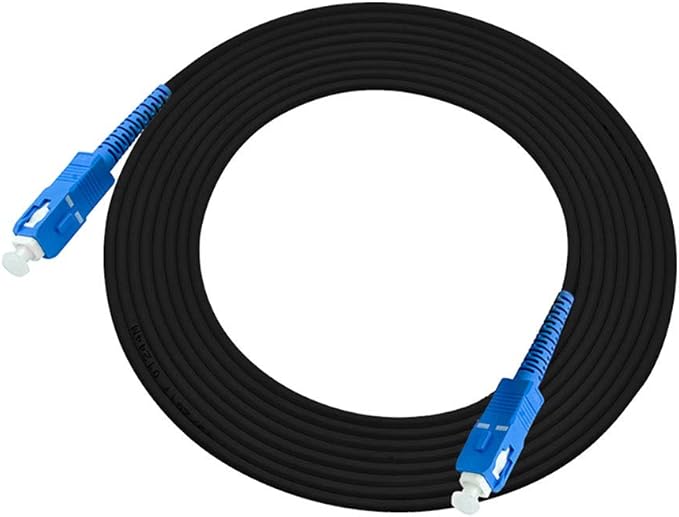 Jeirdus 450M SC to SC Outdoor Armored Simplex SM Fiber Optic Cable Jumper Optical Patch Cord Singlemode 9/125 450Meters SC-SC