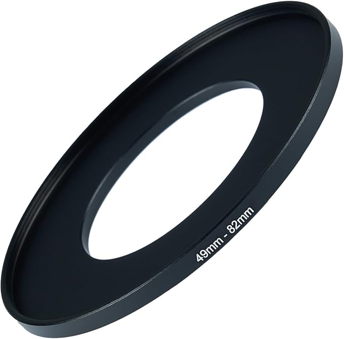 49mm to 82mm Step-up Adapter Rings Filter Adapter Black Metal Step Down Filter by Unknown
