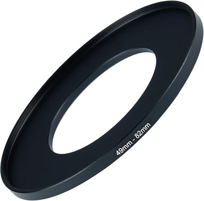 49mm to 82mm Step-up Adapter Rings Filter Adapter Black Metal Step Down Filter by Unknown