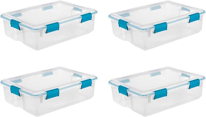 Sterilite 4-Pack Gasket Box, Home Storage Organizer Bins - Image 8