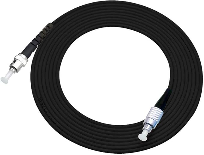 Jeirdus 100ft 100feet 30m FC to ST Outdoor Armored Simplex 9/125 SM Fiber Optic Cable Jumper Optical Patch Cord Singlemode 30Meters 100ft FC-ST
