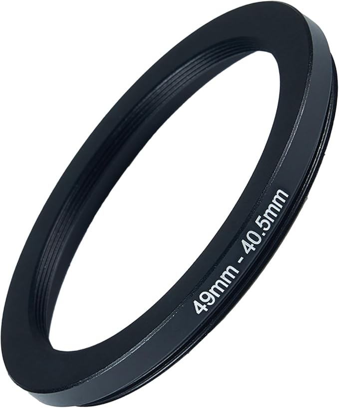 49mm to 40.5mm Step-up Adapter Rings Filter Adapter Black Metal Step Down by Unknown