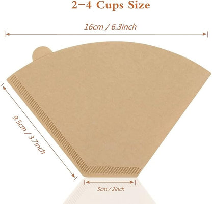 Coffee Filter #2, Cone Coffee Filter 2-4 Cups, Disposable Coffee Filters Paper - Image 3