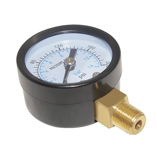 Joywayus Pressure Gauge 0 to 200 PSI Brass 1/8" Male NPT Thread Lower Mount - Image 4