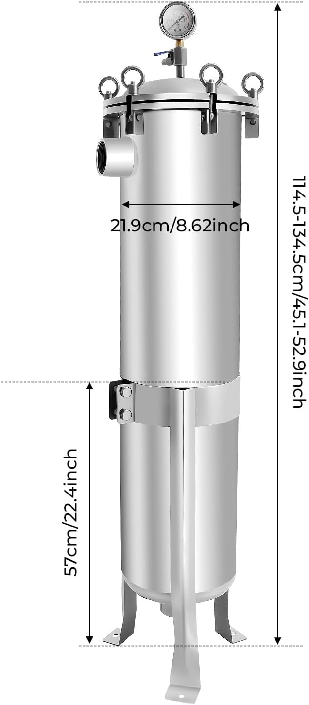 2" NPT Fluid Filter, 304 Stainless Steel - Image 2