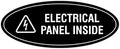 Signs ByLITA Oval Electrical Panel Inside Sign (Black) - Medium
